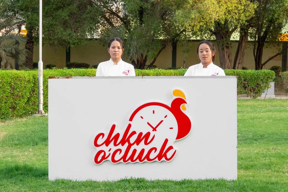 The Chkn O' Cluck catering booth