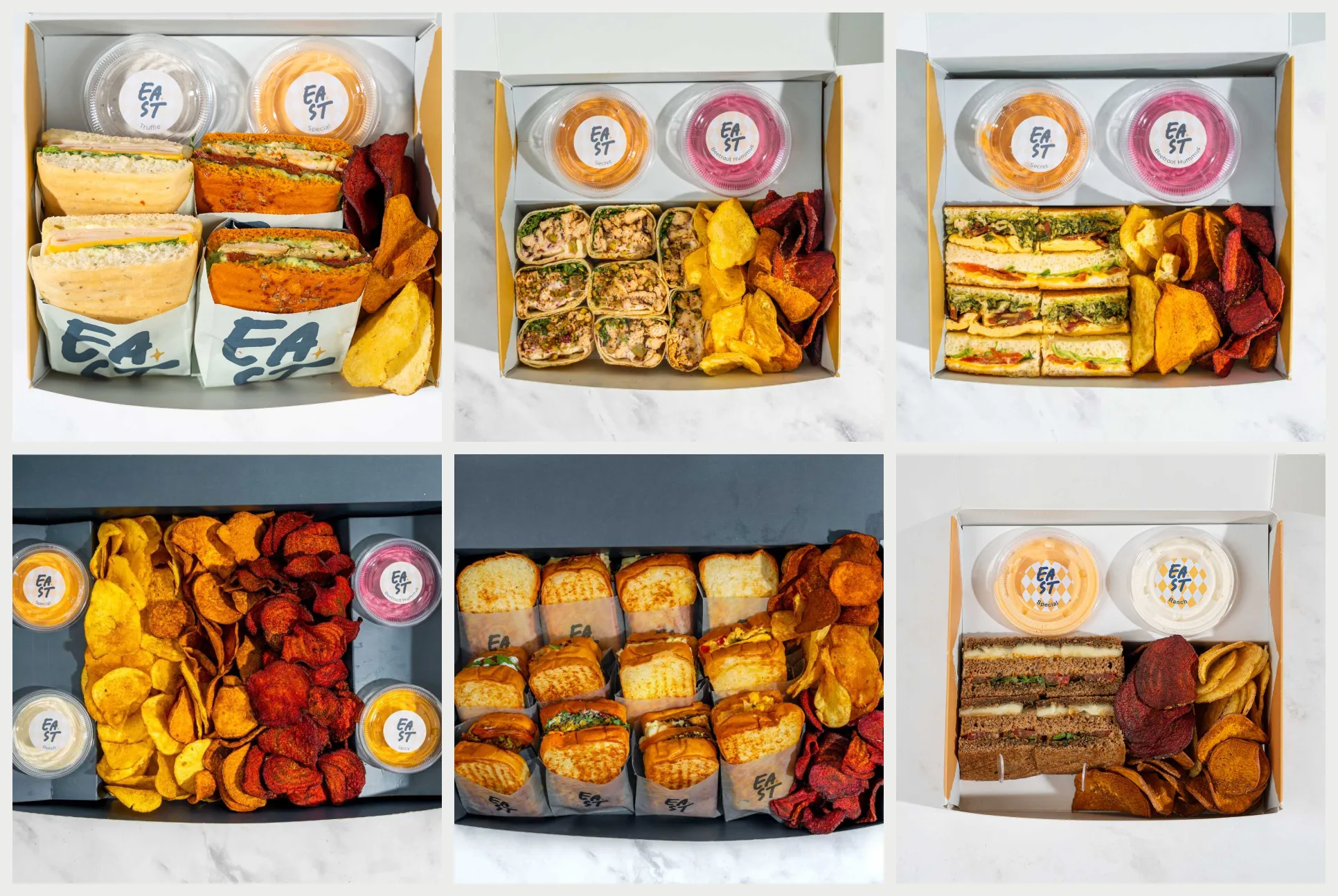 EAST To Share boxes with chips